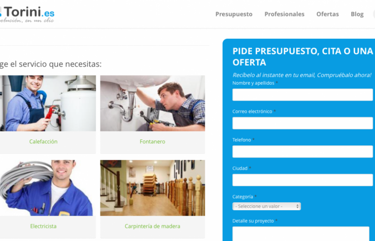 pagina web de presupuestos