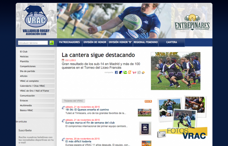 pagina web rubgy valladolid vrac