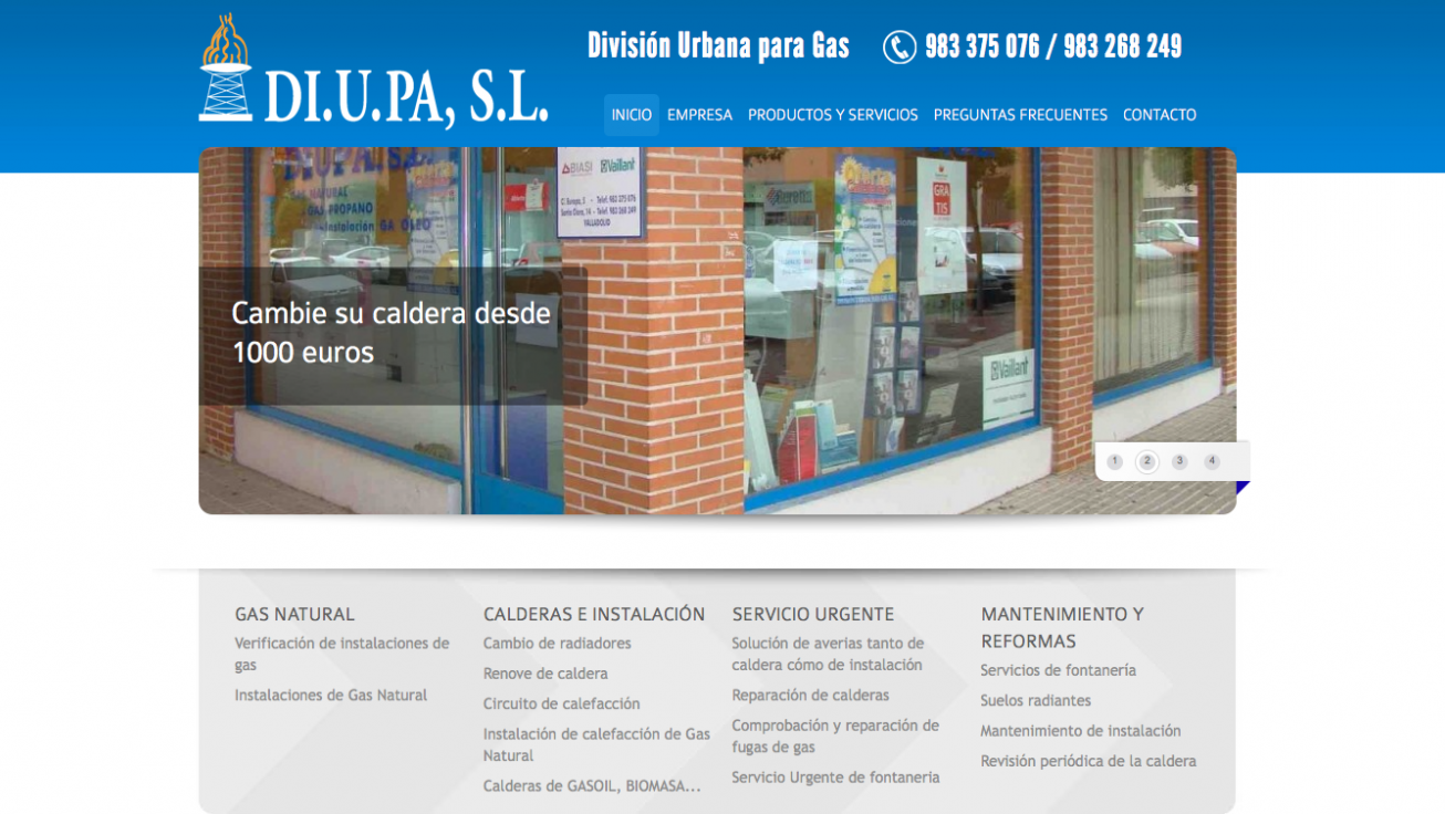 desarrollo web servicios instalaciones gas valladolid