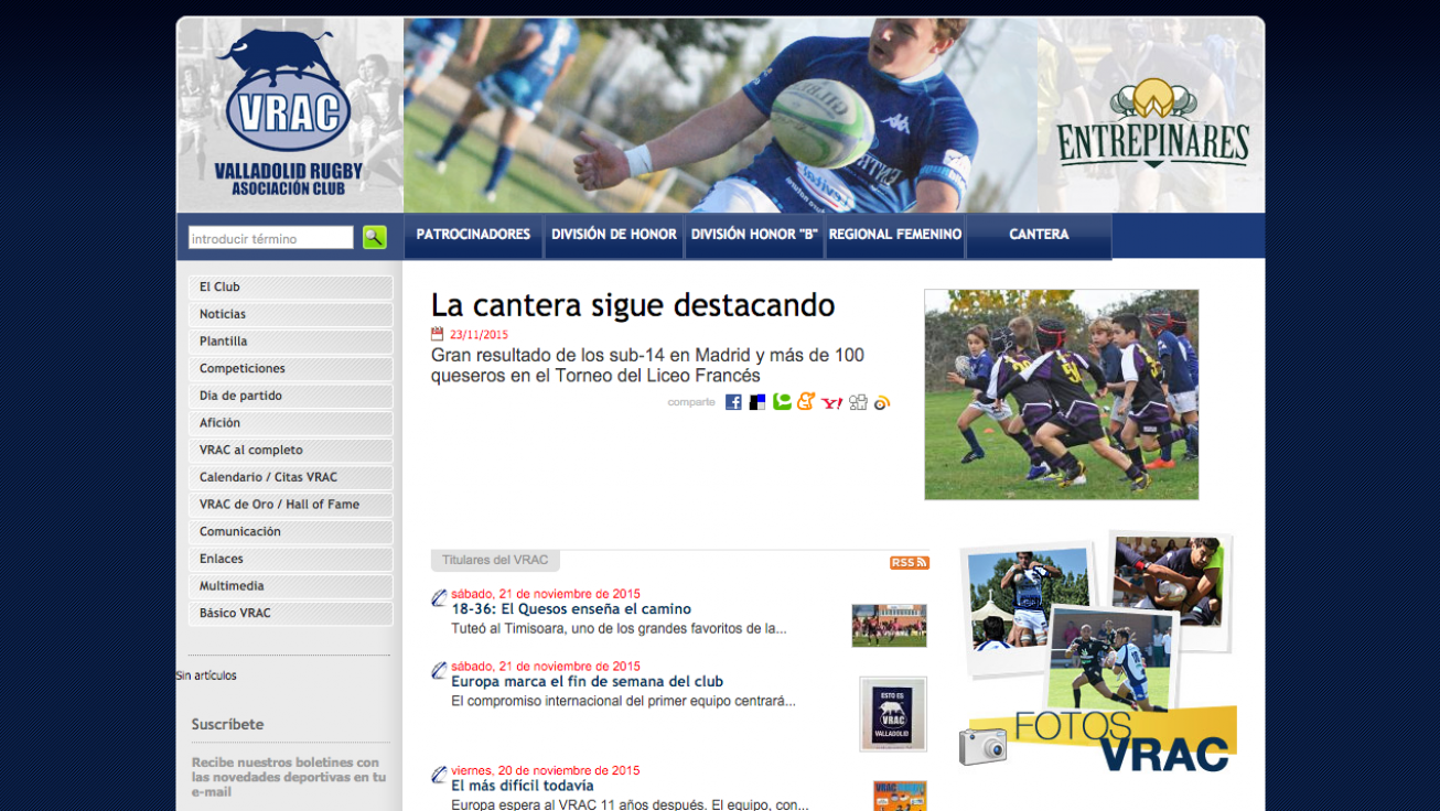 pagina web rubgy valladolid vrac