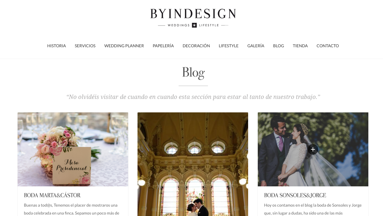 web tienda online novias byindesign